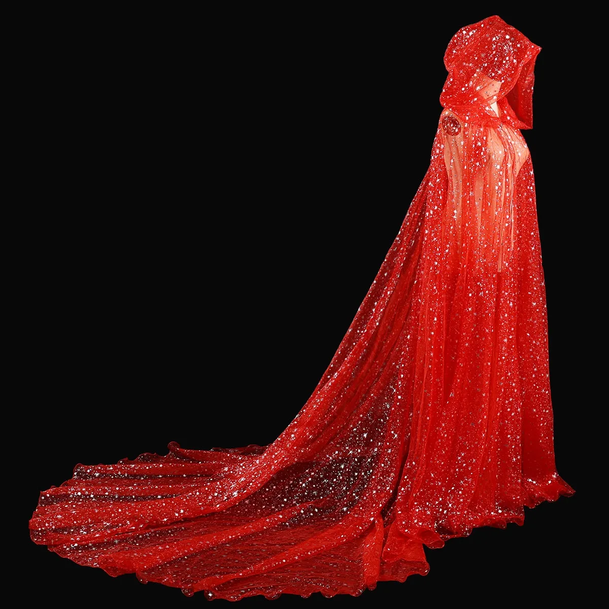 Starry Stars Tulle Hooded Cloaks