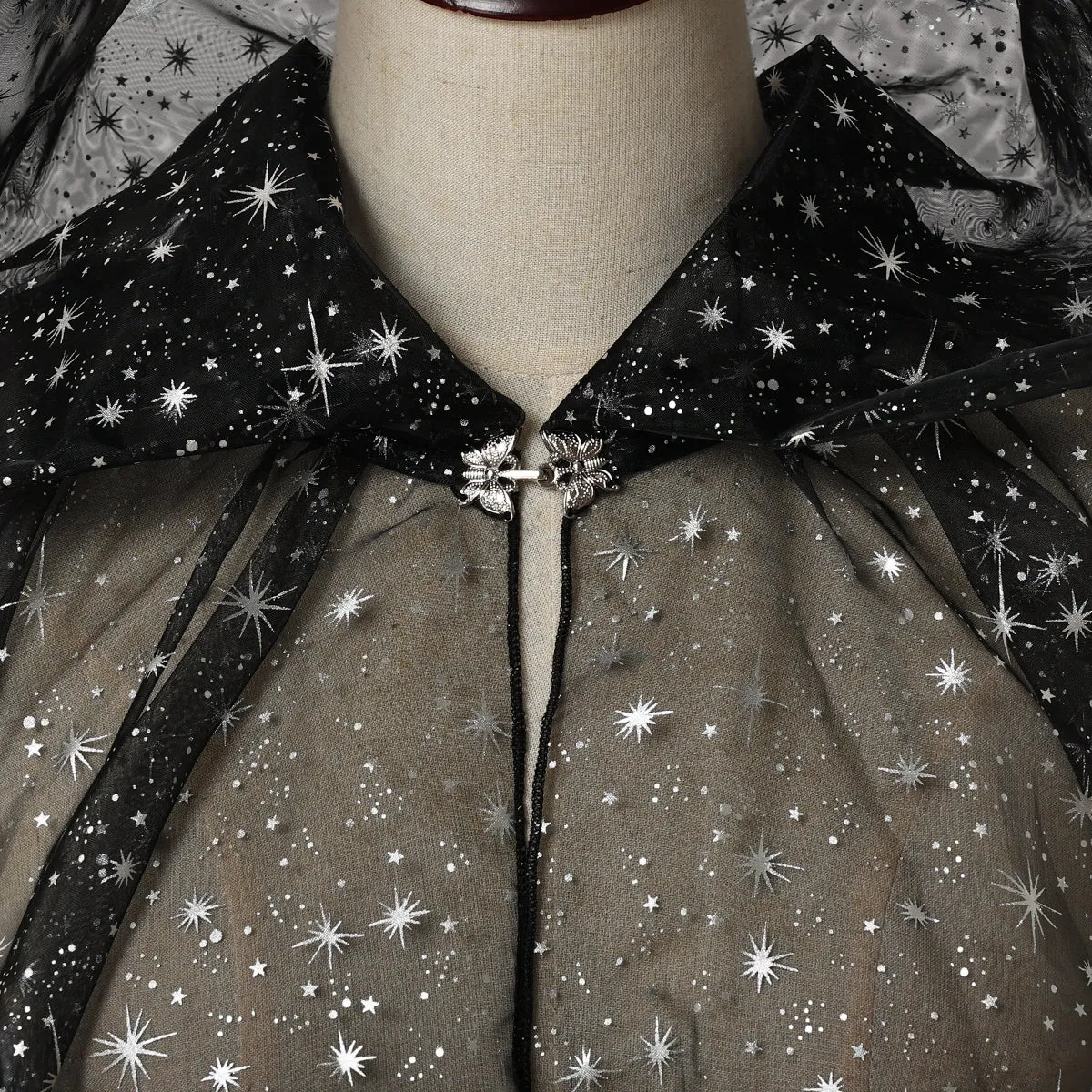 Starry Stars Tulle Hooded Cloaks