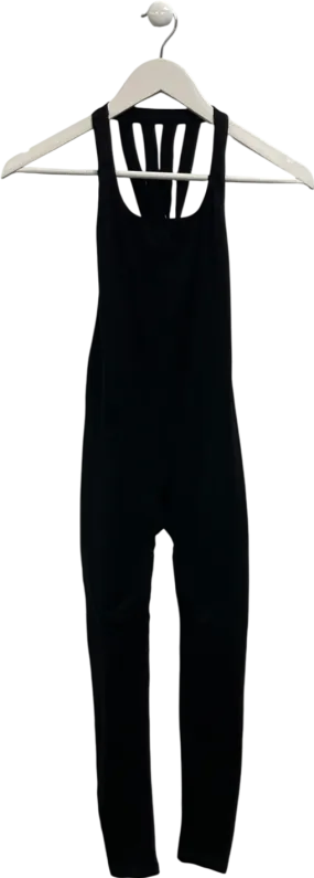 Stradivarius Black Seamless Sporty Jumpsuit UK S