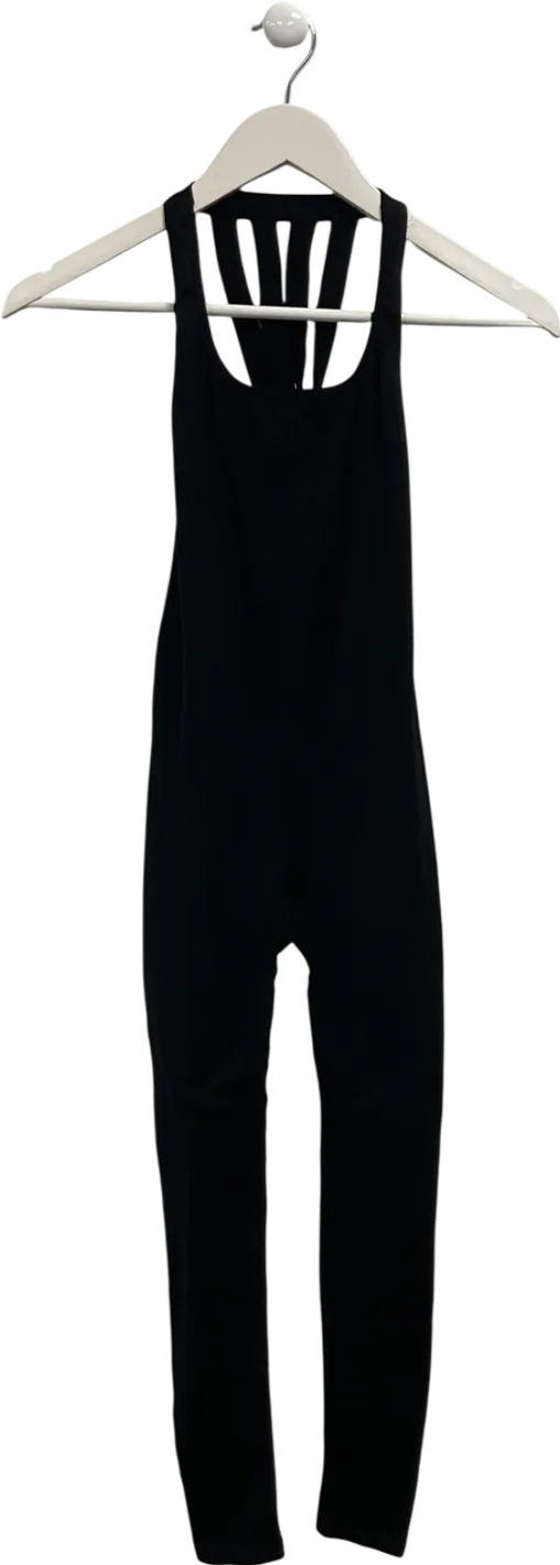 Stradivarius Black Seamless Sporty Jumpsuit UK S