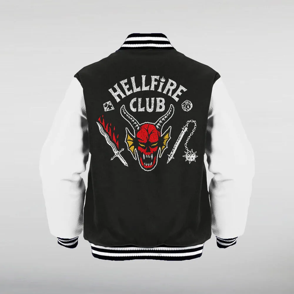 Stranger Things Hellfire Club Vintage Varsity Jacket