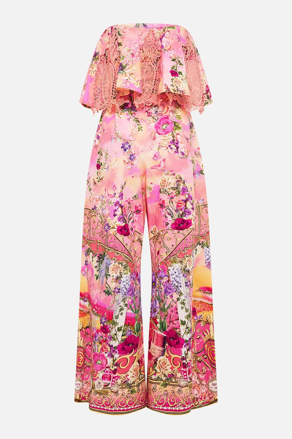 STRAPLESS JUMPSUIT WITH FRILL TOTALLY OZMOPOLITAN