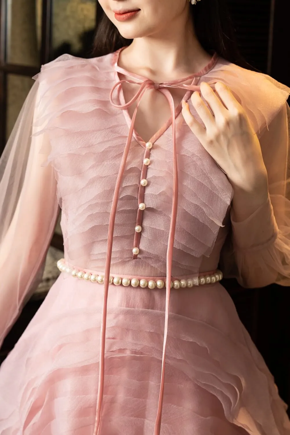 Strauss V-Neck Dress