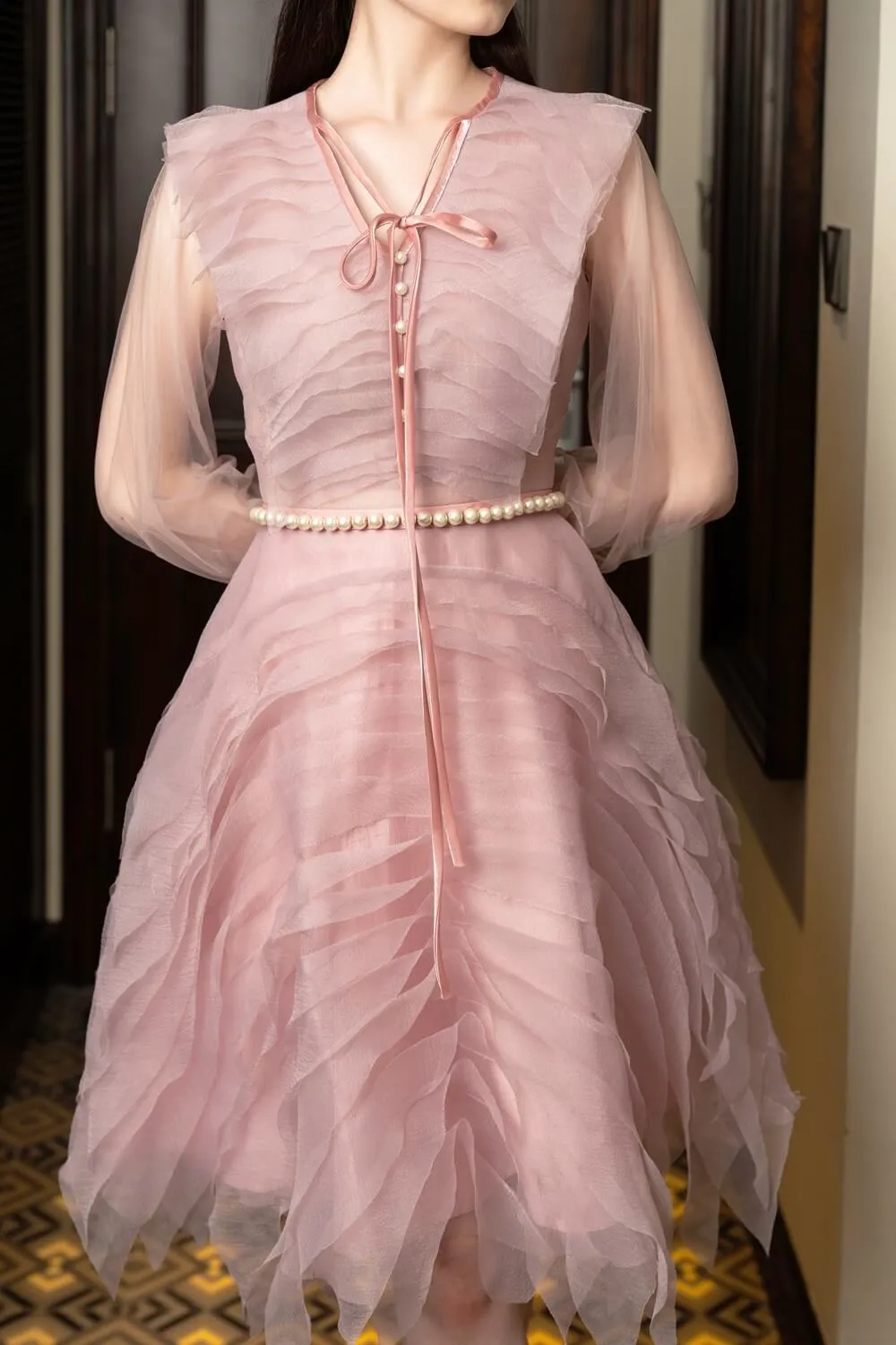 Strauss V-Neck Dress