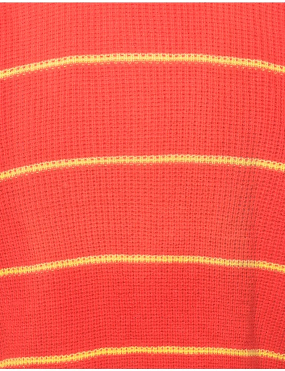 Striped Red Jumper - M