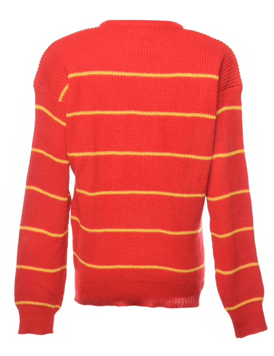 Striped Red Jumper - M