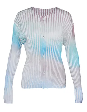 Suffused Pleats Cardigan