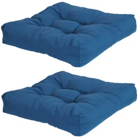 Sunnydaze Set of 2 Olefin Tufted Outdoor Square Patio Cushions