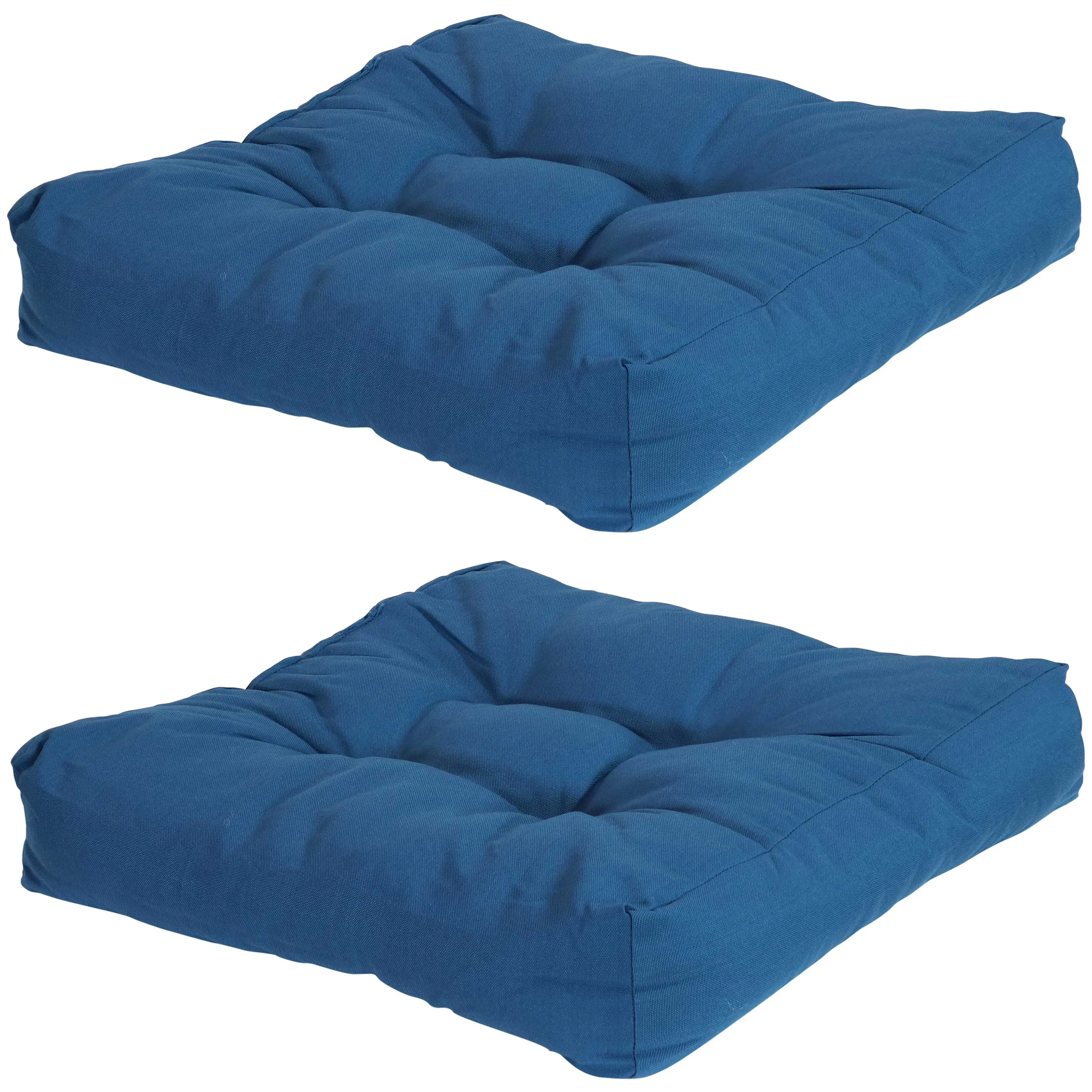 Sunnydaze Set of 2 Olefin Tufted Outdoor Square Patio Cushions