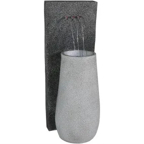 Sunnydaze Three Stream Monterno Outdoor Fountain with LED Light - 35"