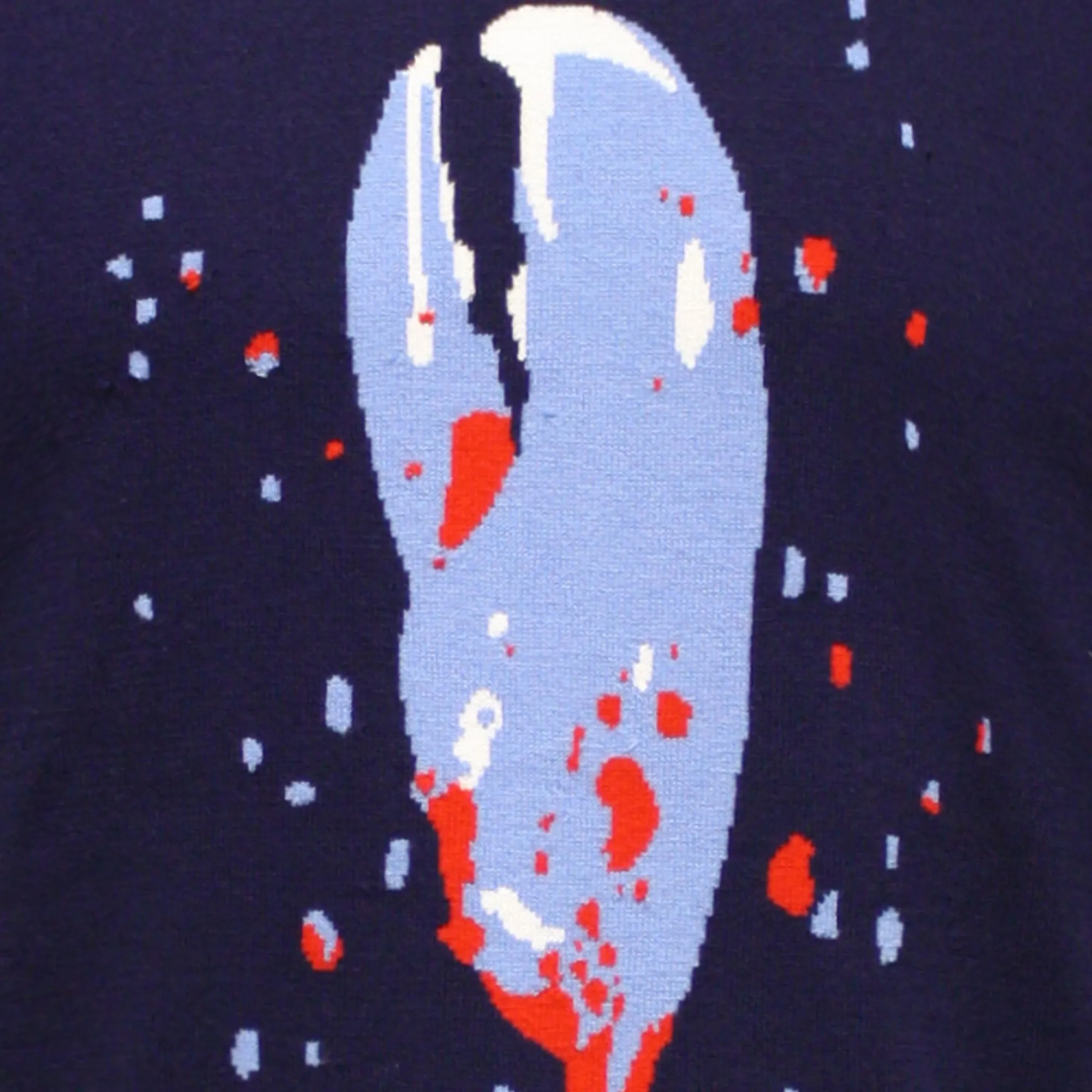 T Shirt Crew Neck Lobster Claw Intarsia