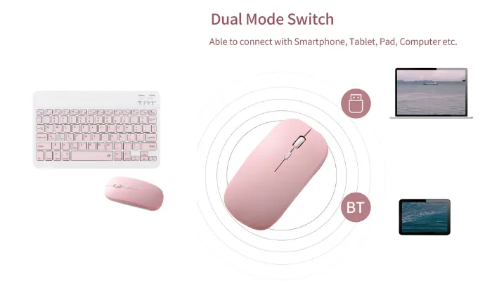 Tablet Wireless Keyboard & Mouse Combo