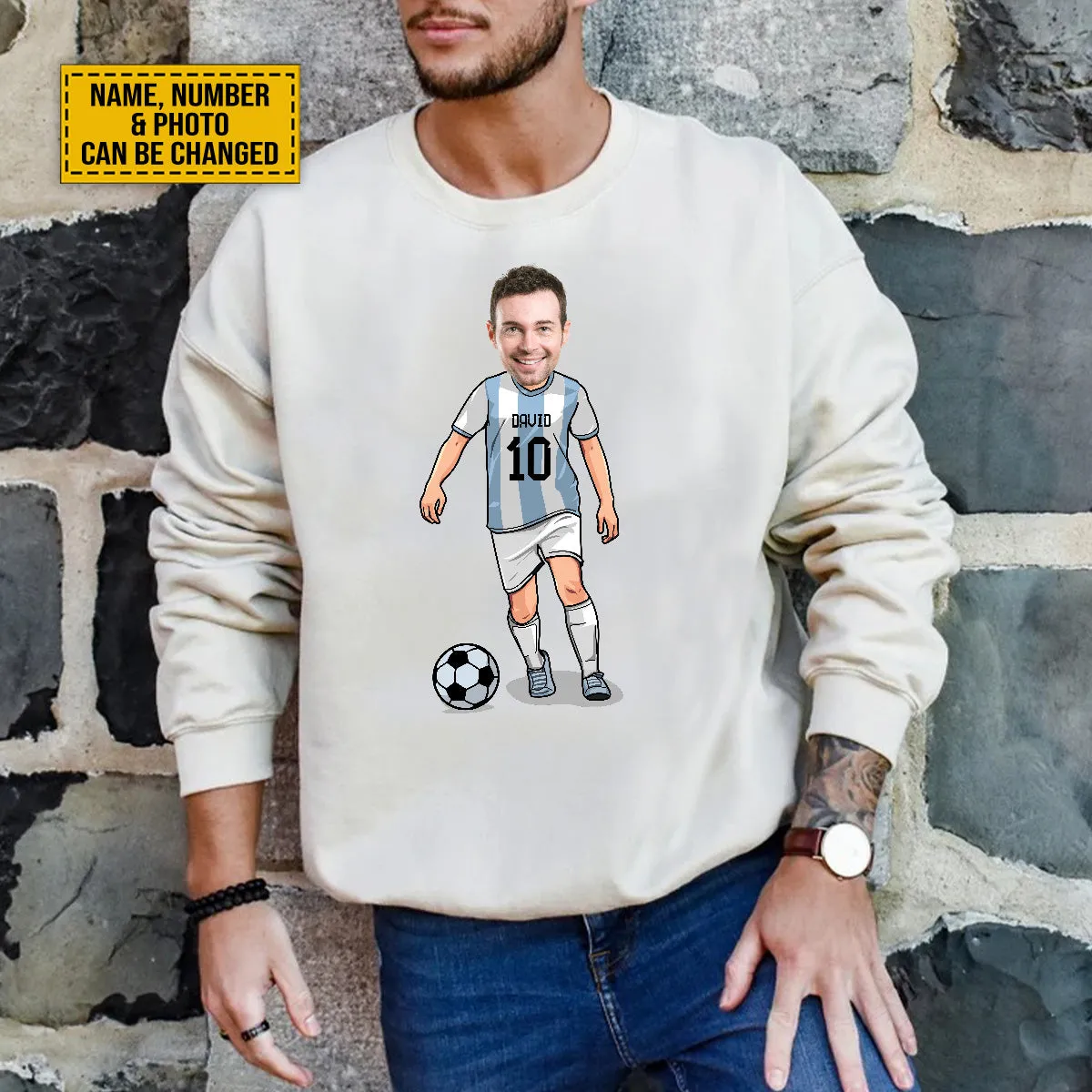 Teesdily | Personalized Football Shirt, American Soccer Team T-shirt, Soccer Championship Sweatshirt Hoodie Mug, Football Lover Gift, Team Sport Shirt