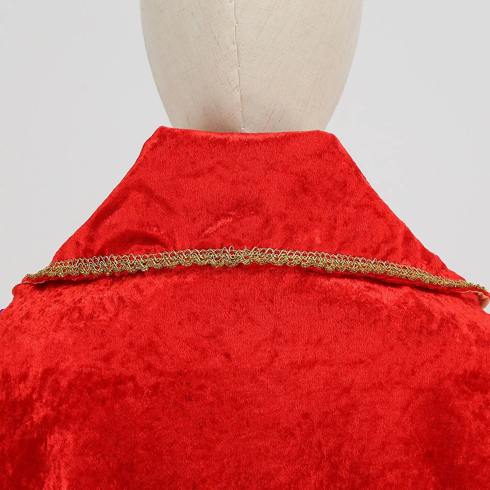 The Boy King Birthday Party King Robe Cape Cloak with Crown Sceptre