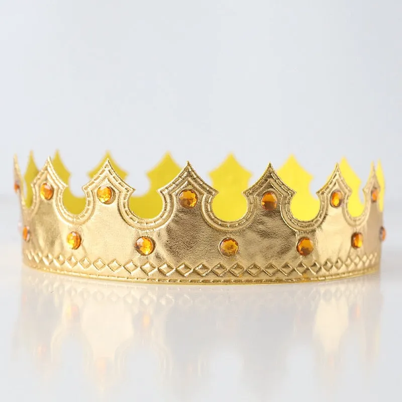 The Boy King Birthday Party King Robe Cape Cloak with Crown Sceptre