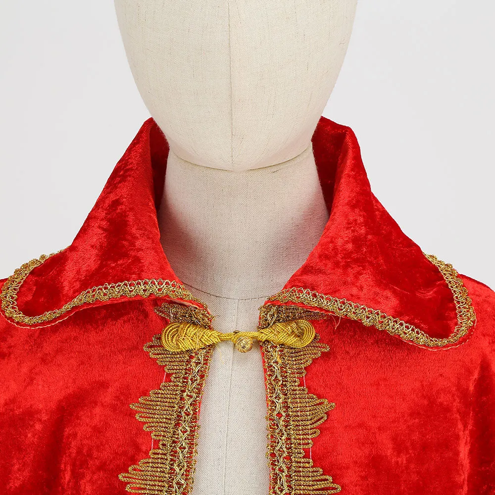 The Boy King Birthday Party King Robe Cape Cloak with Crown Sceptre