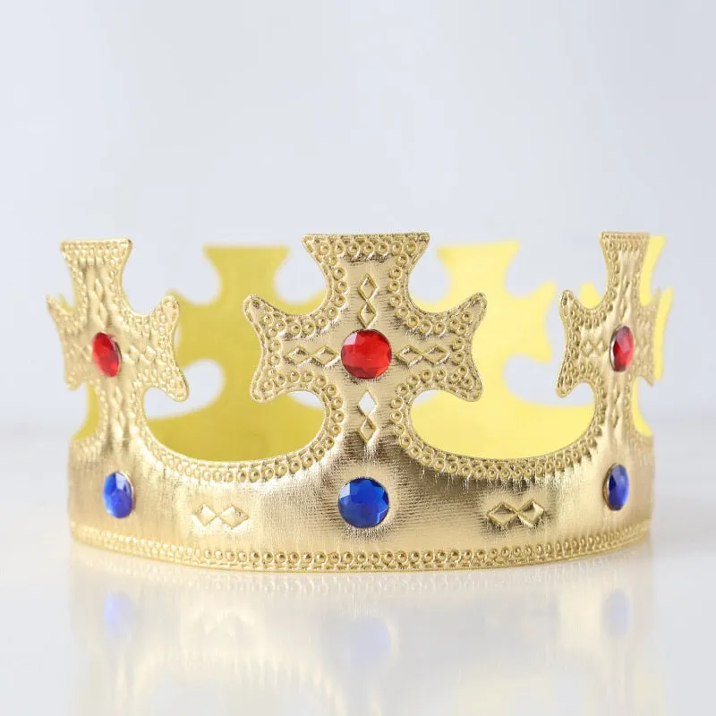 The Boy King Birthday Party King Robe Cape Cloak with Crown Sceptre