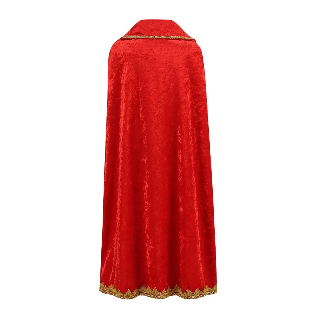 The Boy King Birthday Party King Robe Cape Cloak with Crown Sceptre