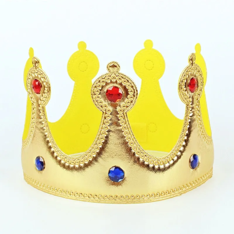 The Boy King Birthday Party King Robe Cape Cloak with Crown Sceptre