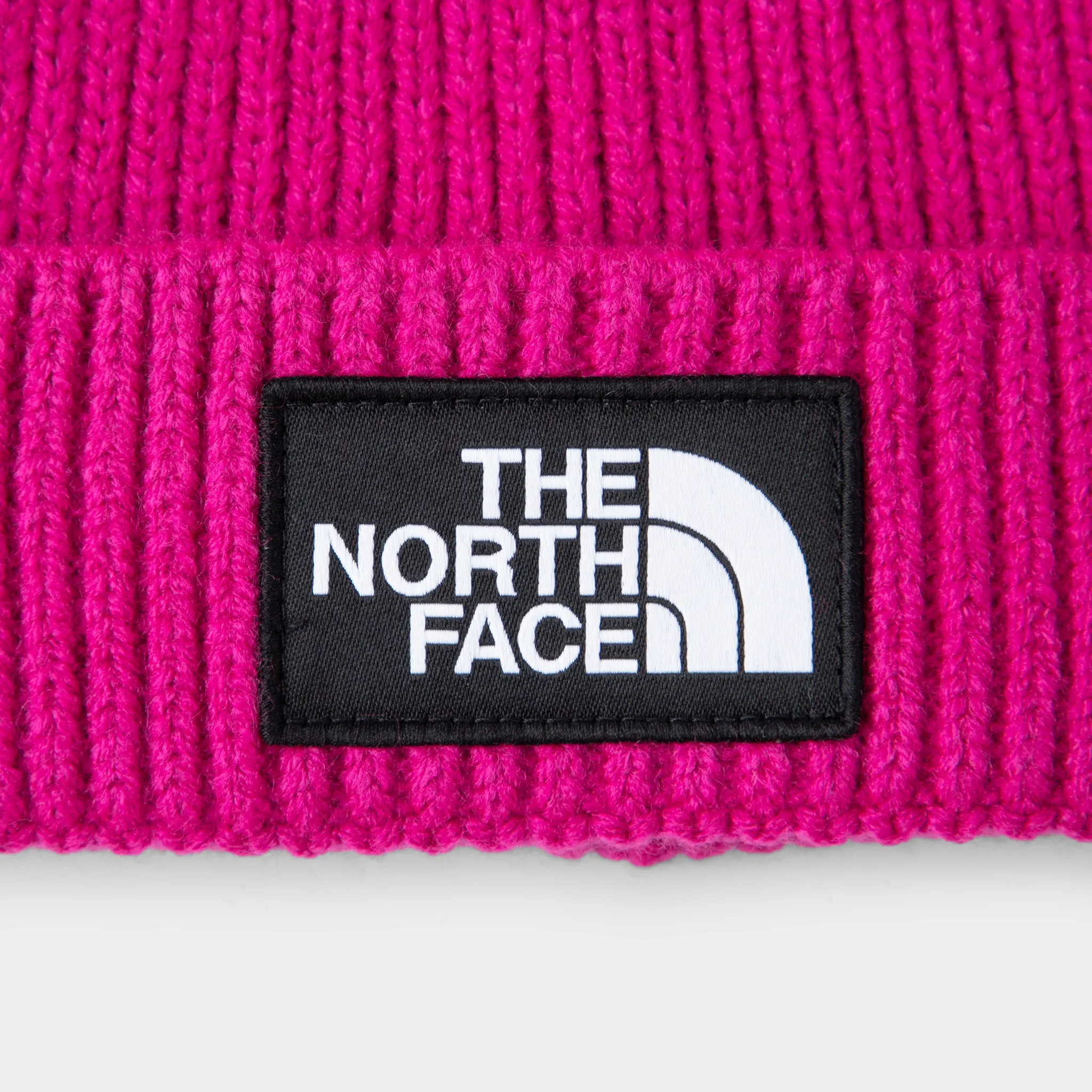 The North Face Children's Box Logo Cuffed Beanie / Fuschia Pink