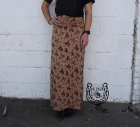 The Western Bucking Print Maxi Skirt