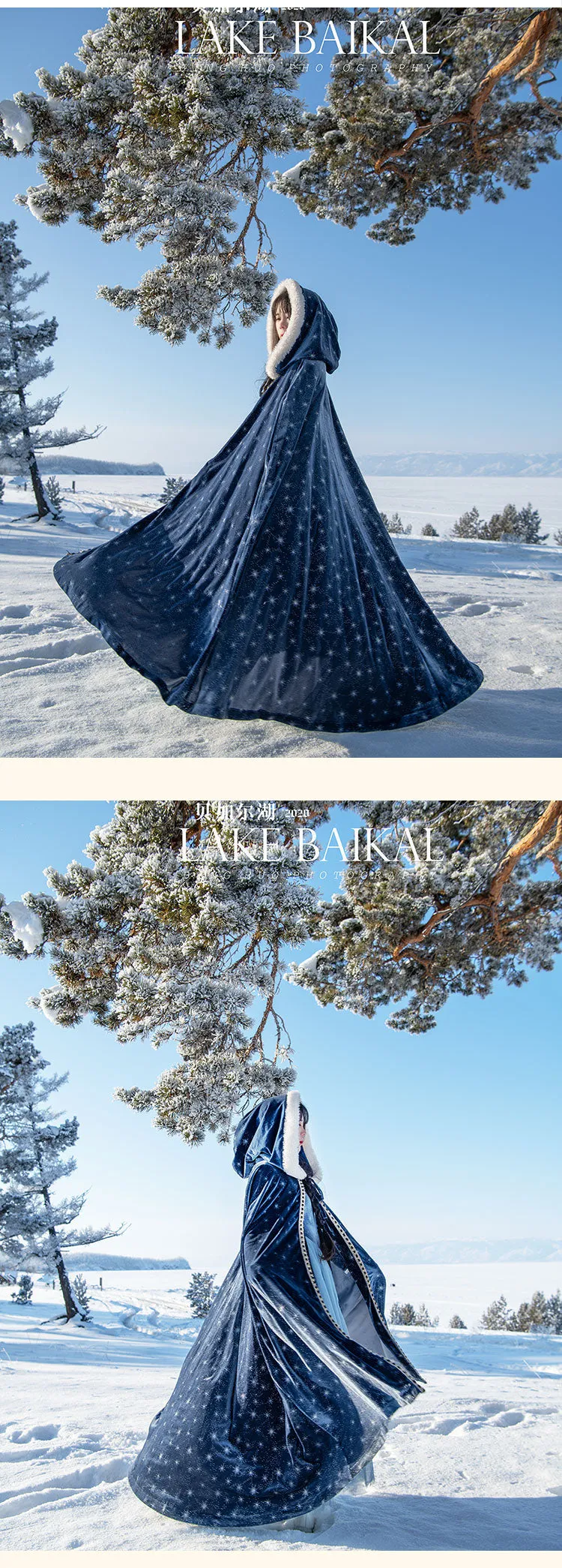 The Winter Solstice Magic Weaver's Hooded Cloak