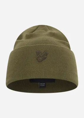 Tonal eagle beanie - olive