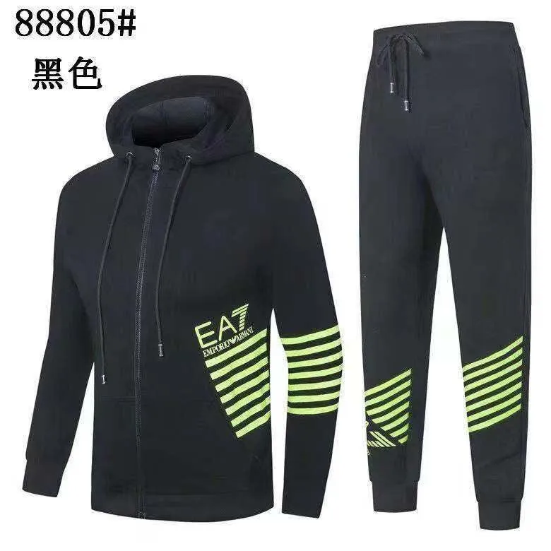 tracksuit With EA7 Side Design  -BLK