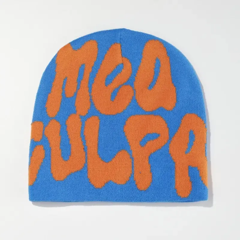 Trend letter detail Y2K punk beanie hat