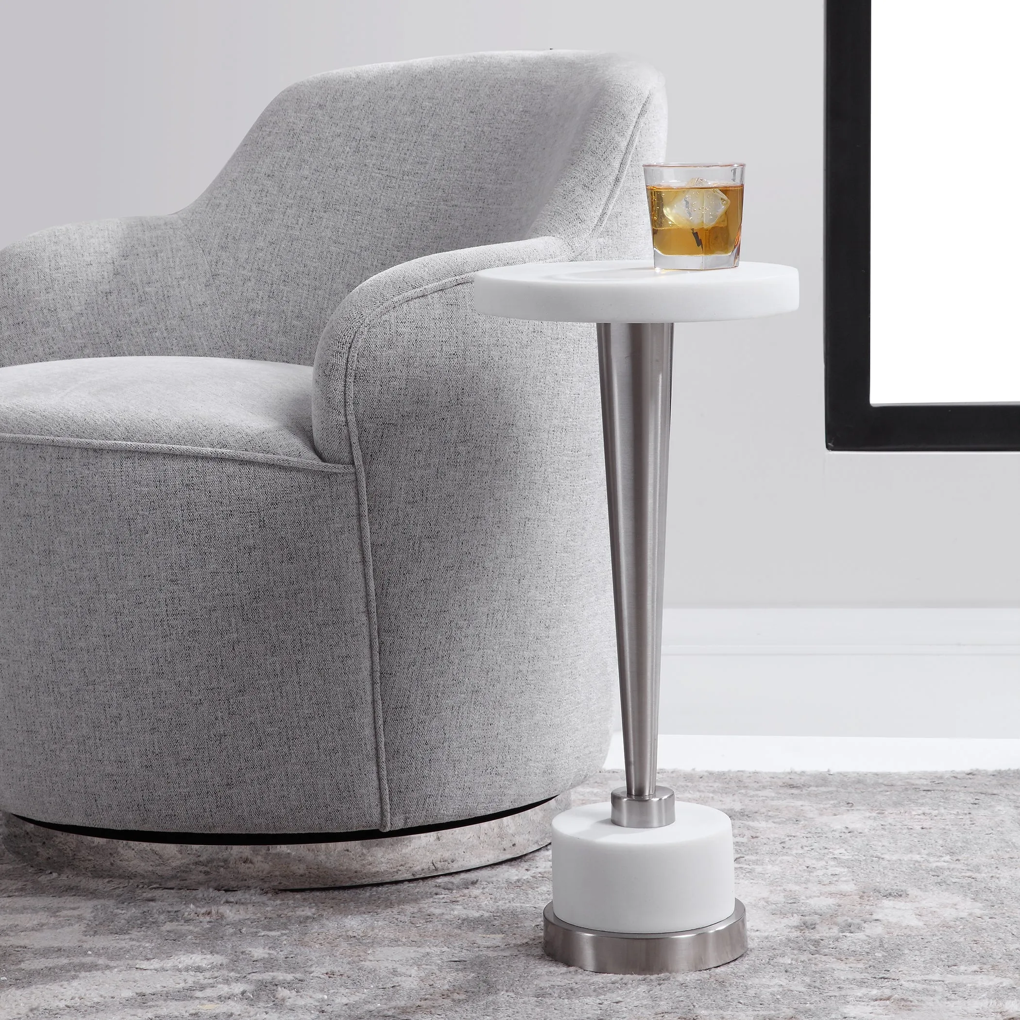 Uttermost Masika White Drink Table