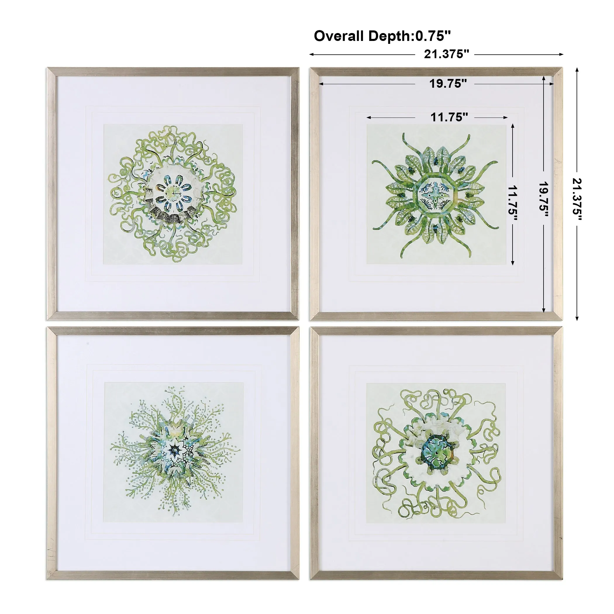 Uttermost Organic Symbols Print Art S/4