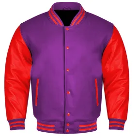 Varsity Jacket - Purple Red