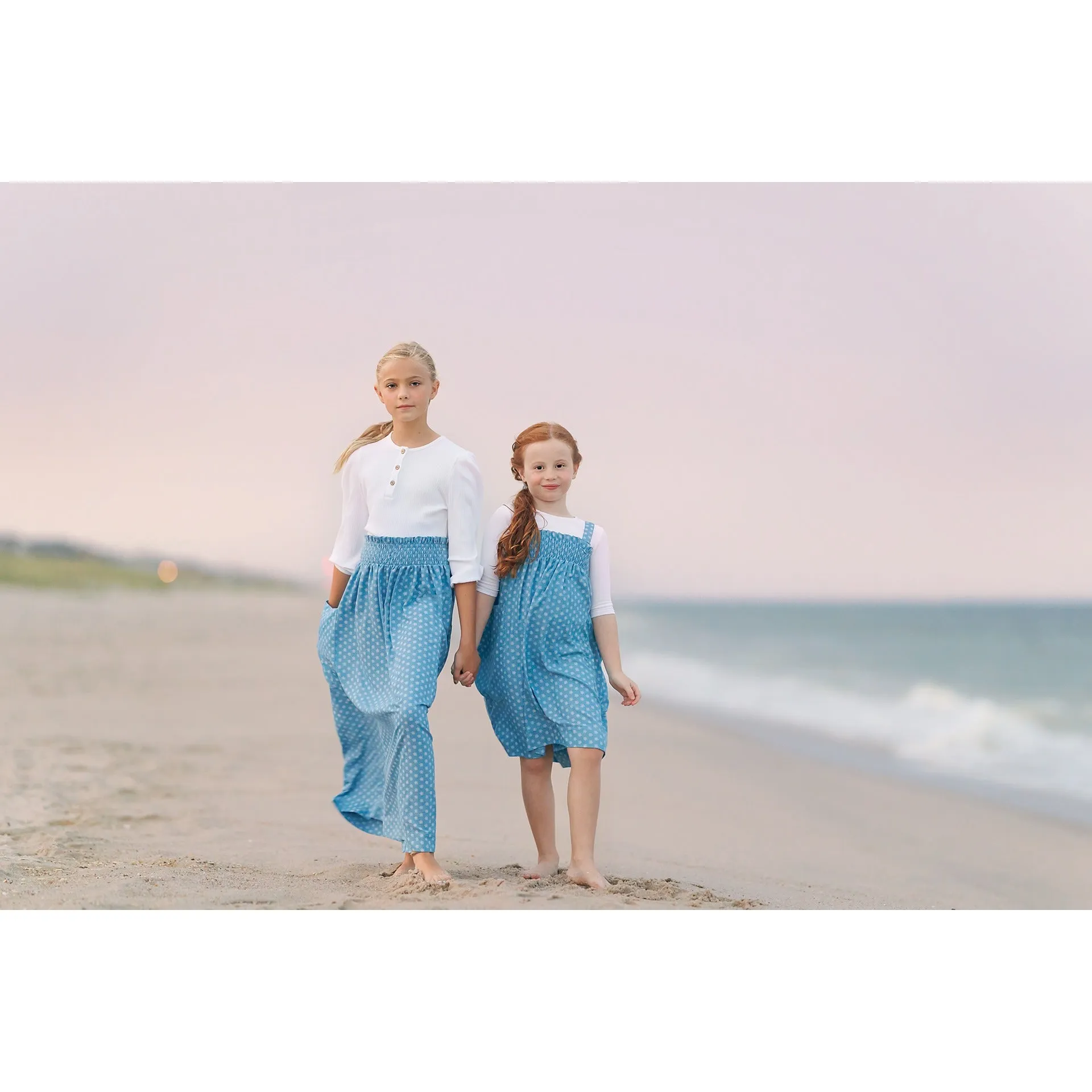 Velvette Label Denim Flower Maxi Skirt