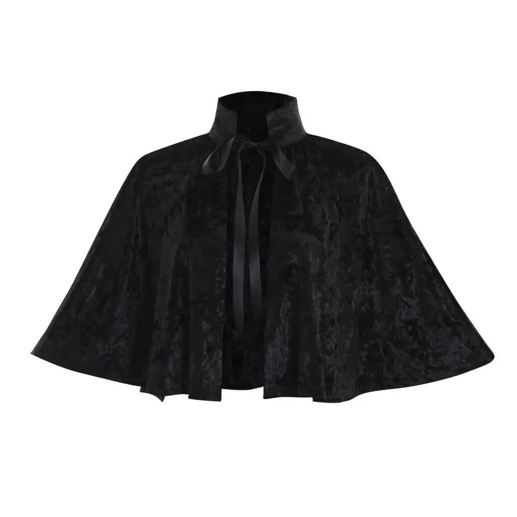 Victorian Steampunk Cloak Gothic Capelet Short Mini Cape