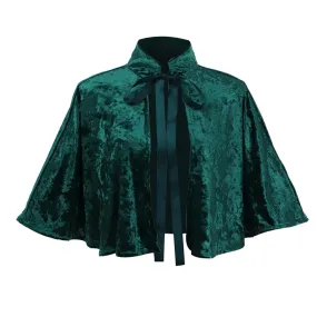Victorian Steampunk Cloak Gothic Capelet Short Mini Cape
