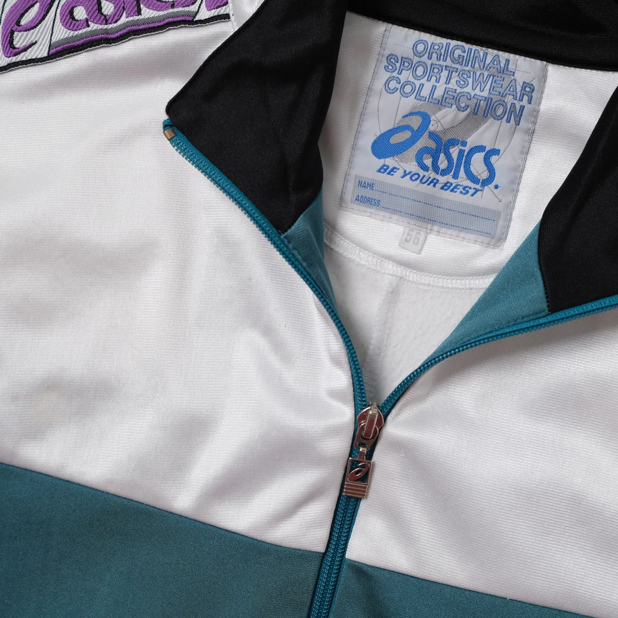 Vintage Asics Tape Track Jacket Large