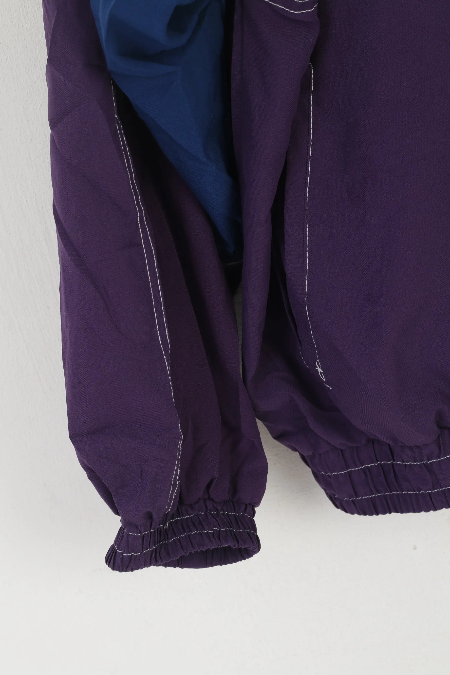 Vintage Men L Jacket Purple Lightweight Full Zipper Sportswear Bomber Track Top