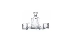 Whiskey Decanter 900ml with 4 Glasses 230ml - Gift Set
