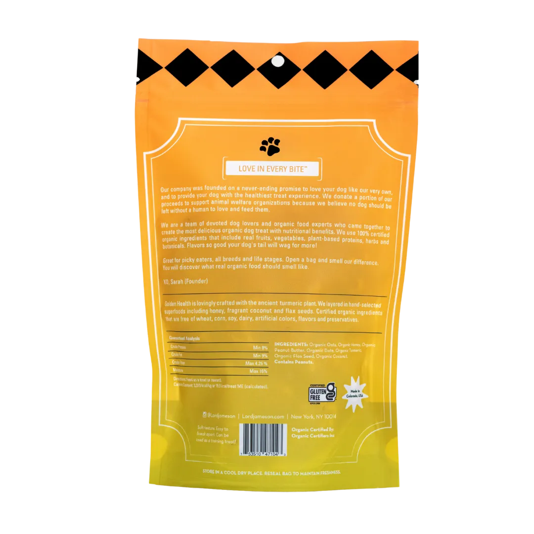 WHOLESALE Golden Health Organic Dog Treats | Overall Wellness