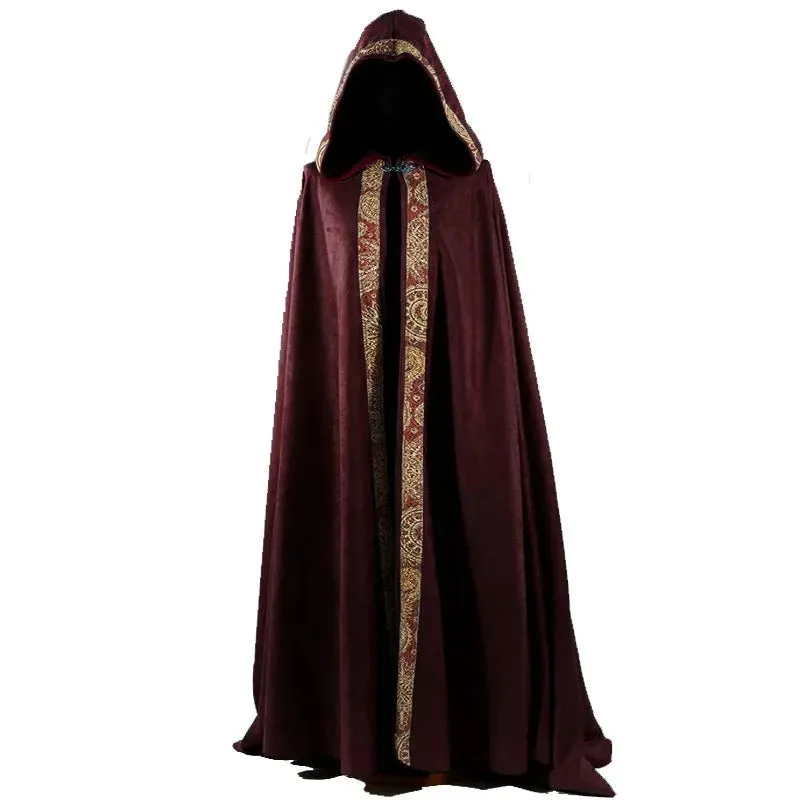 Wizard Cloak Medieval Cosplay Hooded Cloak Halloween Cosplay Costume