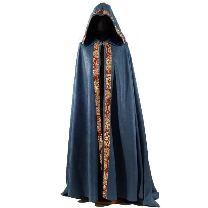 Wizard Cloak Medieval Cosplay Hooded Cloak Halloween Cosplay Costume