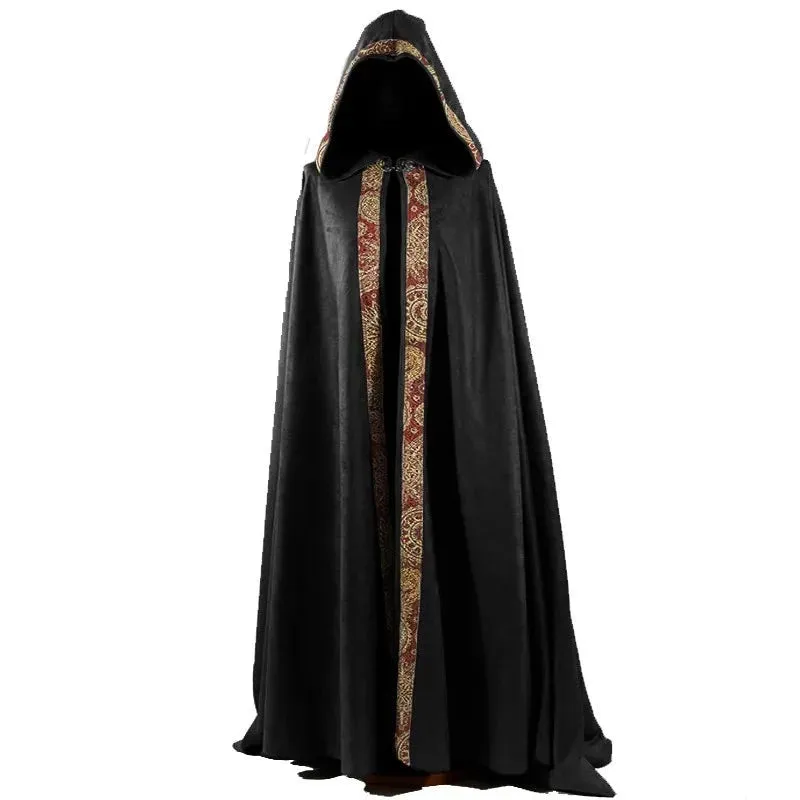 Wizard Cloak Medieval Cosplay Hooded Cloak Halloween Cosplay Costume