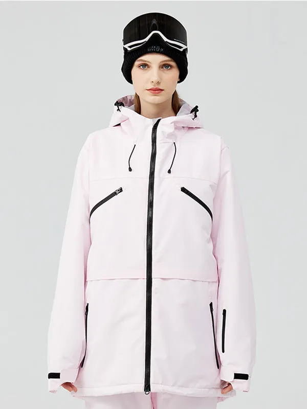Women's Plain Color Insulated Ski Jacket