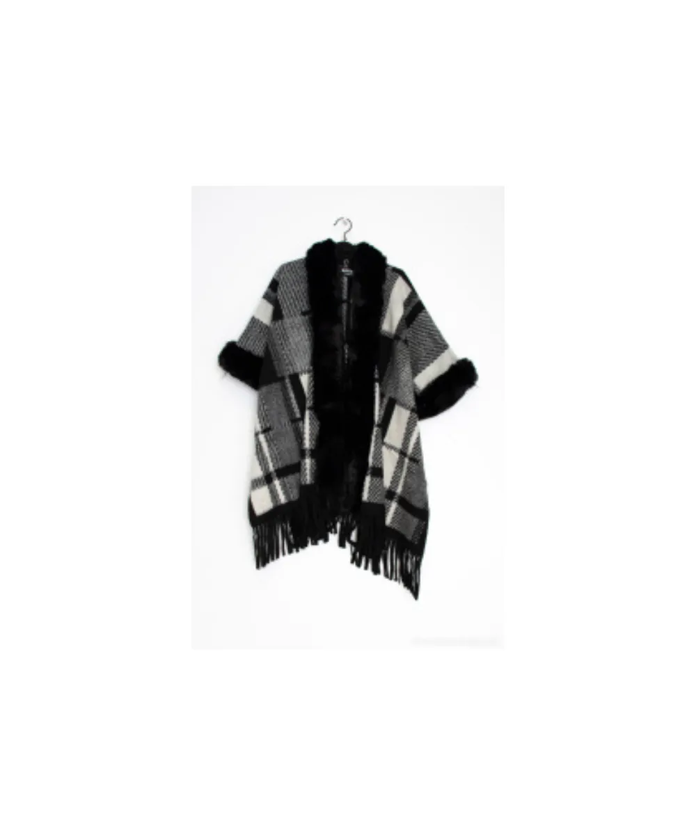 WOMEN'S STYLISH TWO TONE CAPE