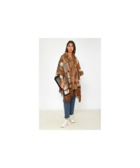 WOMEN'S STYLISH TWO TONE CAPE
