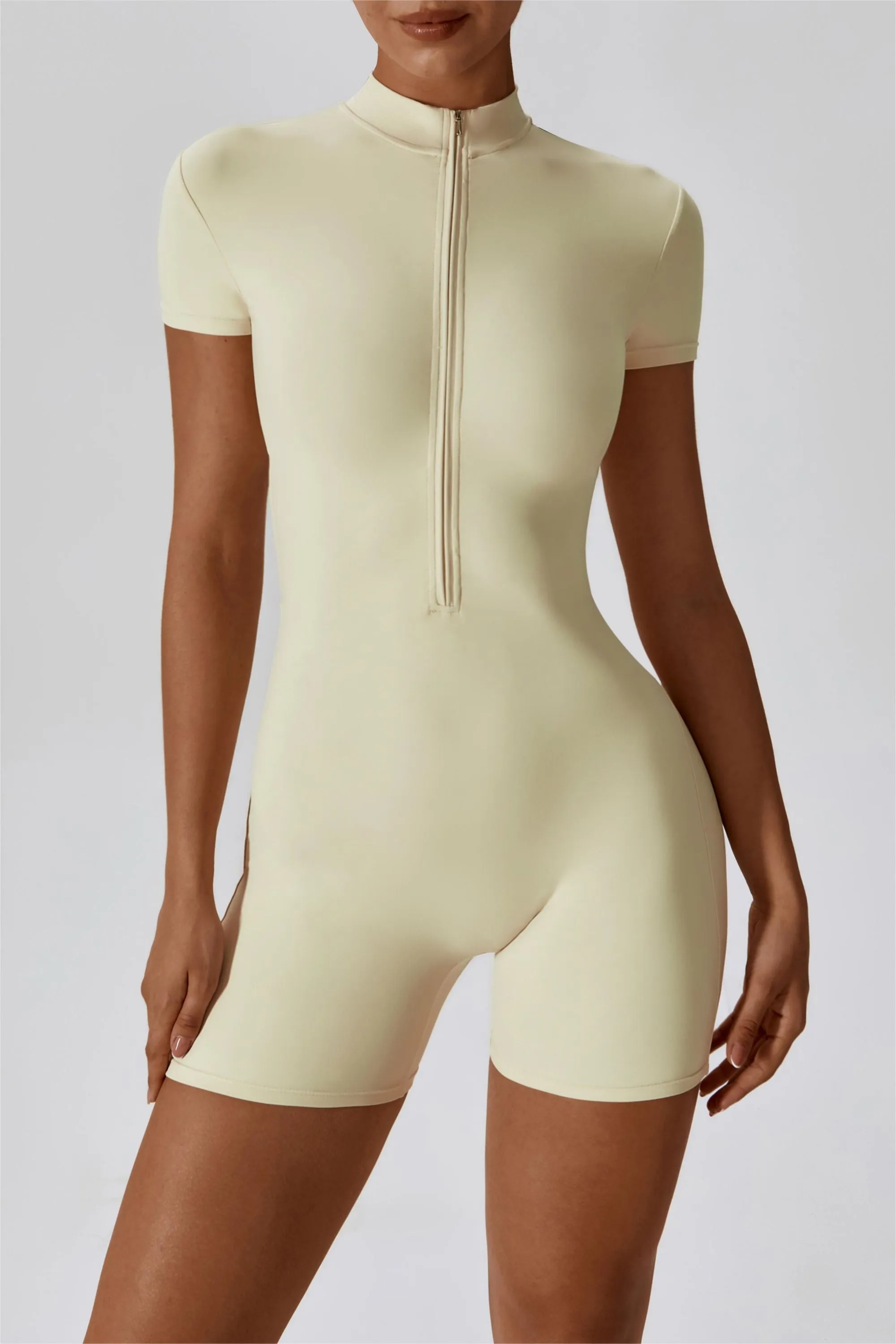 ZipFlex Short Sleeve Athleisure Romper