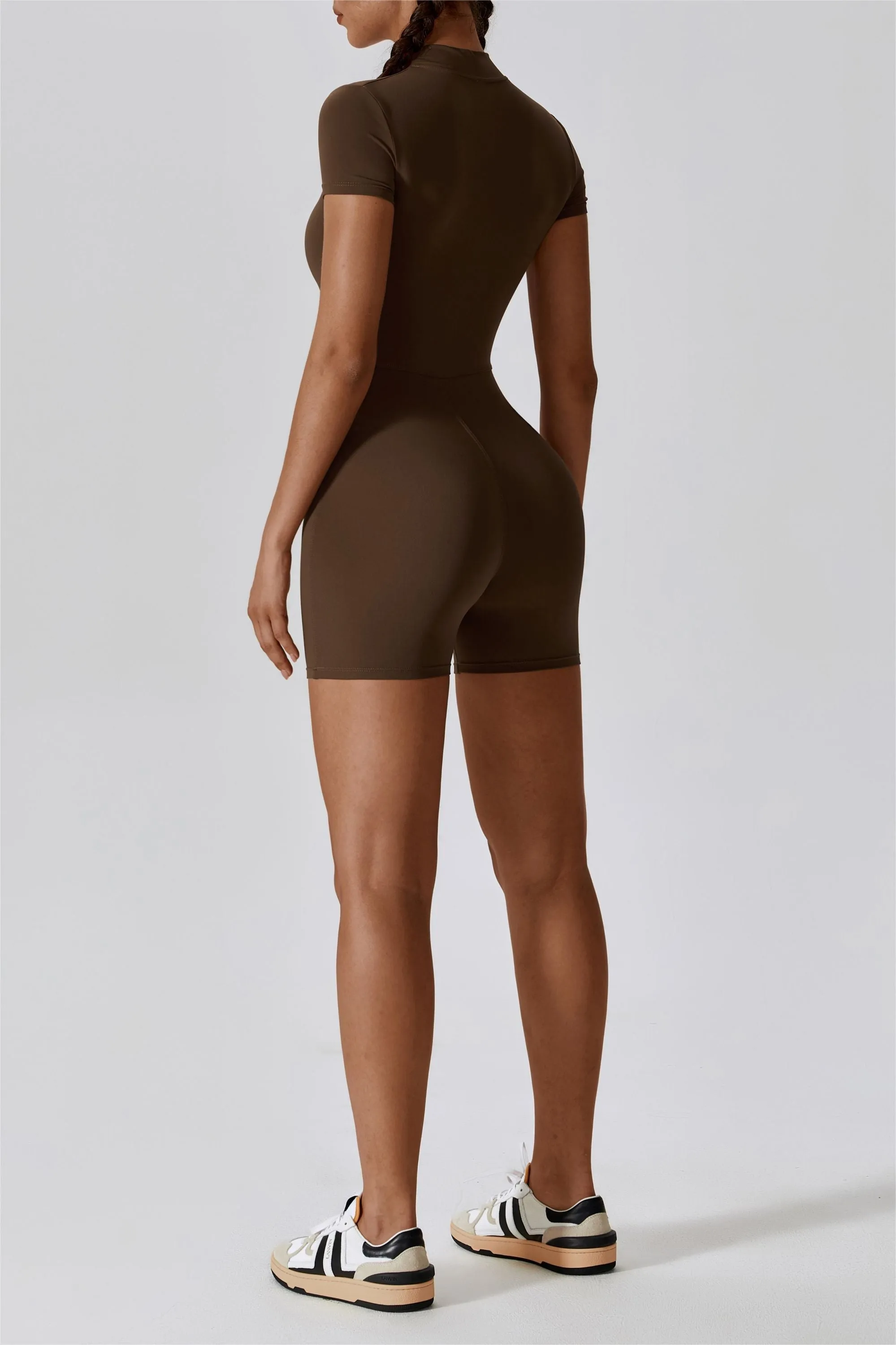 ZipFlex Short Sleeve Athleisure Romper